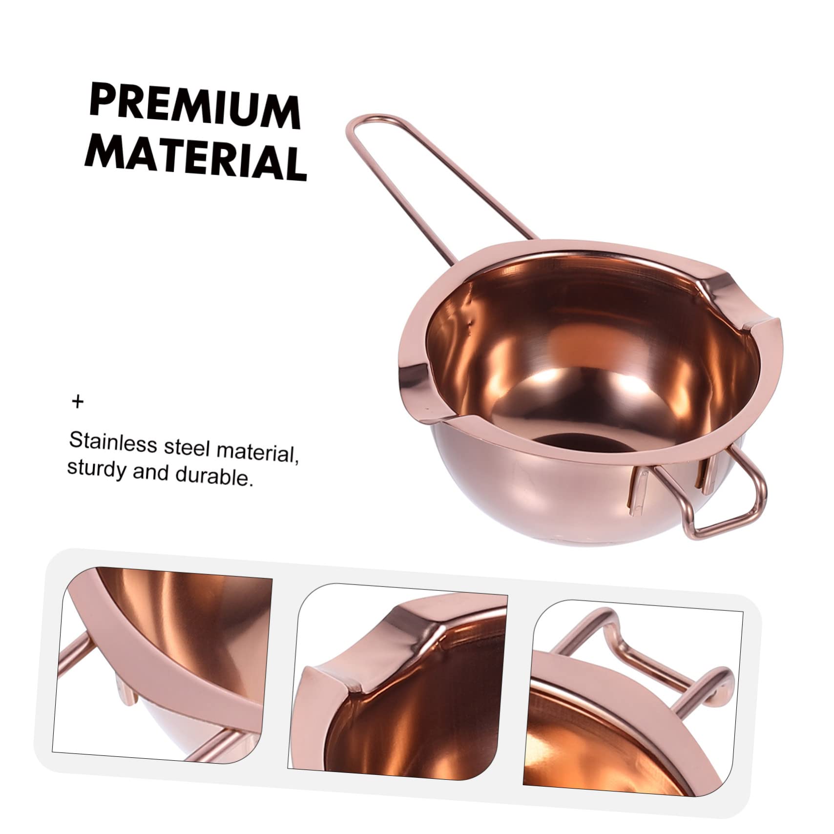 HOLIDYOYO Bakery Melting Container Melting Tool 2 Spouts Easy to Carry Non-slip Handle for Cheese Chocolate