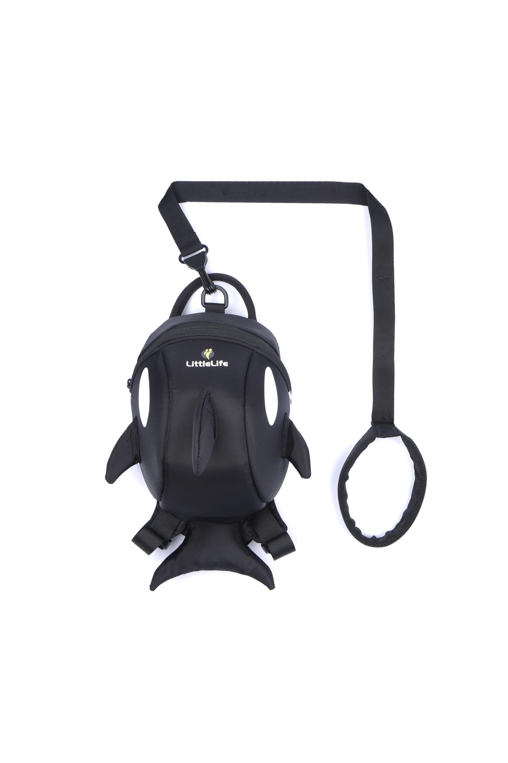 LittleLife Animal Toddler Backpack With Safety Rein, Orca, Black, Mini - Image 2