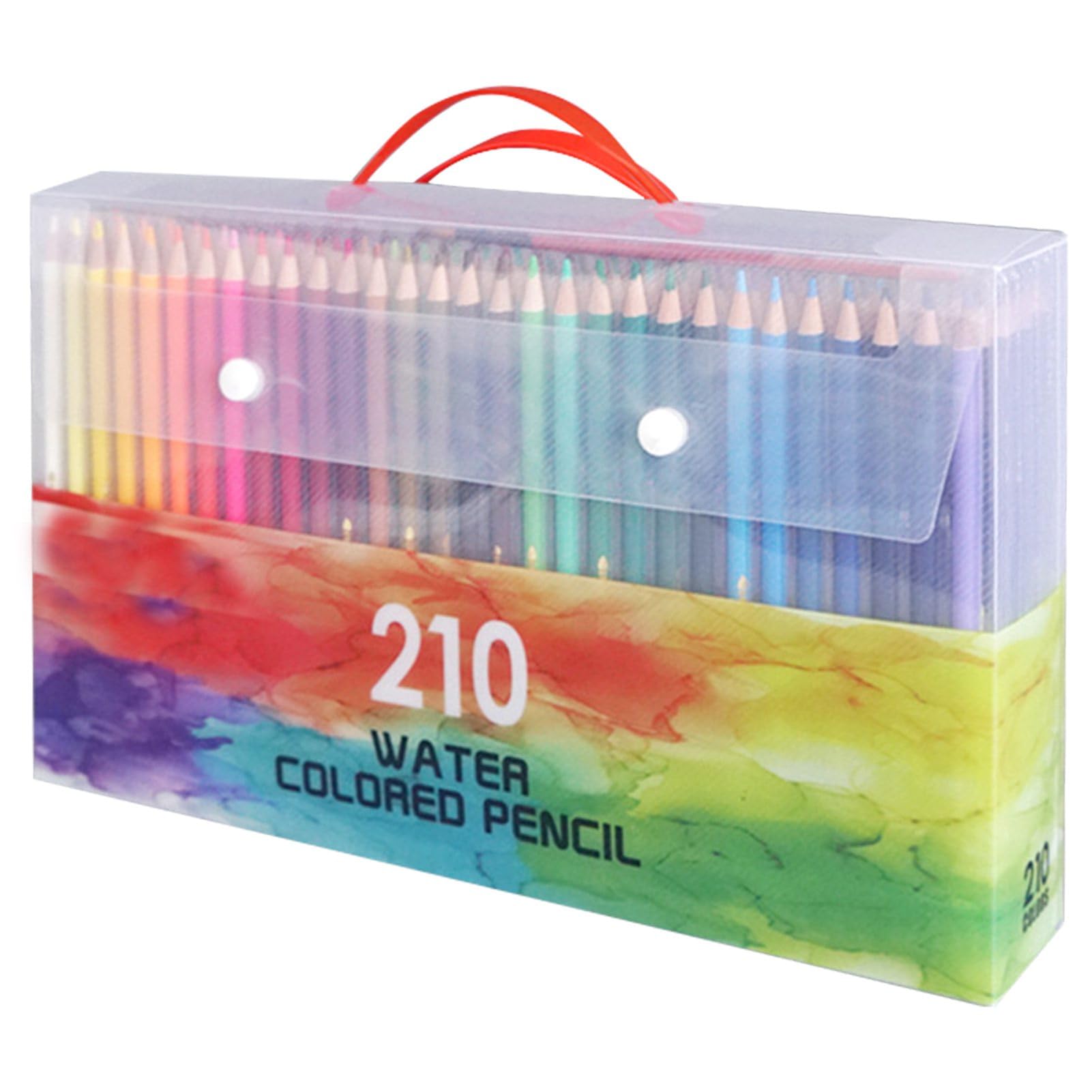 Cocoarm Aquarellstifte-Set, Wasserlösliche Buntstifte, 120, 150, 180, 210 Farben, Vorgespitzt, Dicker Kern Zum Ausmalen, Mischen, Schichten, für Erwachsene, Schüler, Schule, Zuhause (210 Farben)