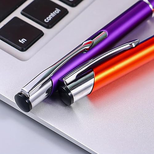 Miniatura 6 de 10 bolígrafos de metal de 0.039 pulgadas (0.039 in) retráctiles de tinta negra, bolígrafos de escritura cómodos, bolígrafo de clic para colegas,