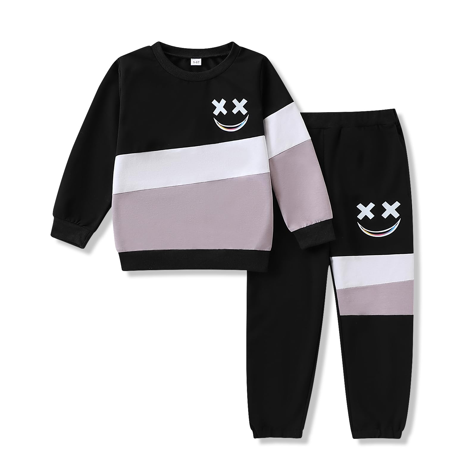 Voxikodex 2-Piece Long Sleeve Sweatshirt & Pants Casual Set (Sizes 3-12 Years)