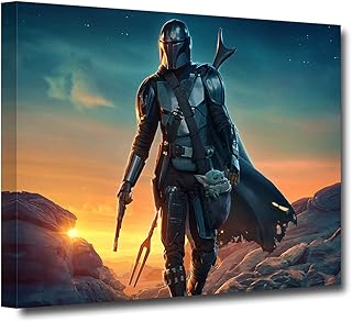 The Child Mandalorian and Mando Poster HD Movie Print Canvas Poster for Fans Gifts Walls Art Decor Canvas Wall Art The Baby Poster Wall Art Home Decor Mural painting