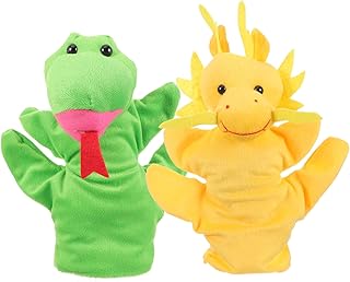 TEHAUX 2 Peças De Luvas De Fantoche Infantil Fantoches De Animais Fantoche De Mão De Dragão Fantoche De Mão Fantoche De Dedo Fantoche De Contar Histórias Animal De Pelúcia
