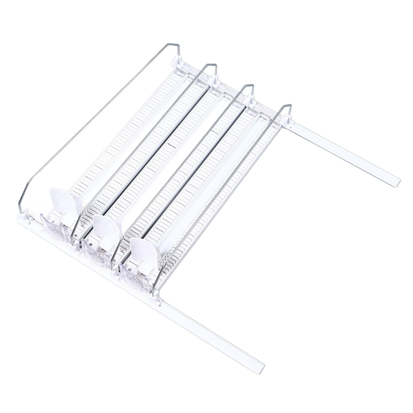 Dispensador de bebidas para nevera, dispensador de latas de refresco ajustable de 38 cm para latas de cerveza y pop, paquete de 3, organizador de bebidas para refrigerador, deslizamiento