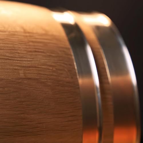 Miniatura 2 de Barril de roble envejecido de 3 litros con soporte y embudo  Barril de madera para whisky  Barriles de roble carbonizado para criar whisky, bourbon,