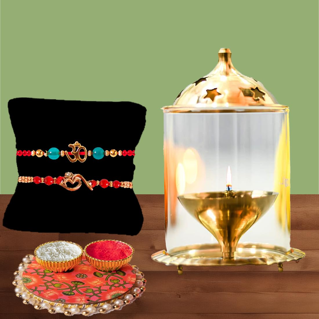 ARCHIES Rakhi for Brother on Rakshabandhan | Akhand Diya Combo Set with 1 Special Rakhi for Bhaiya/Bro/Bhai with Card (Pack of 4) AR-105 (B0B3N3ZSDL) Amazon Price History, Amazon Price Tracker