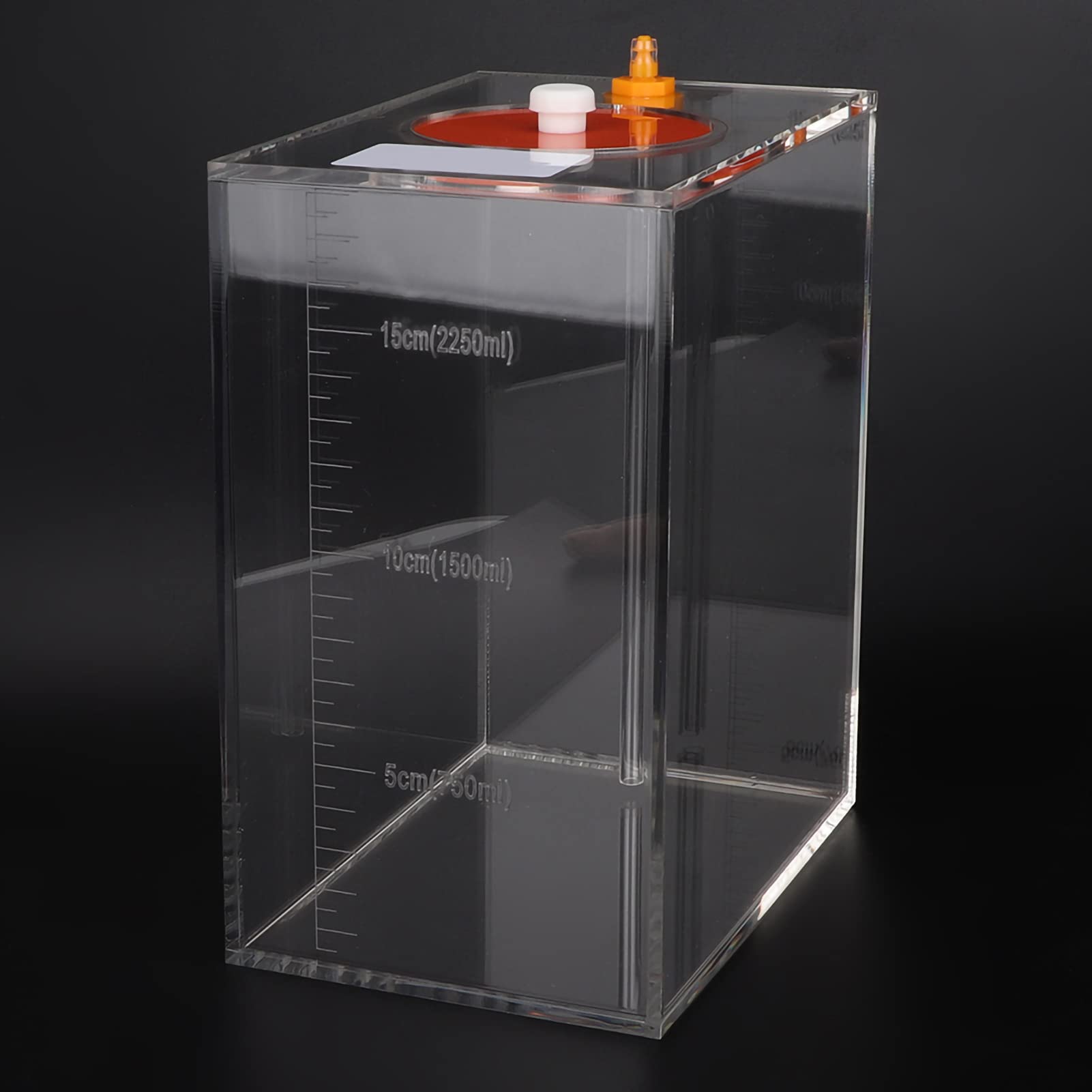 Aquarium Acrylic Liquid, Transparent Dosing Pump Store Reservoir Drum Storage Container Filter Accessories Titration Tank with Scale (DT-25 2.5 liters)