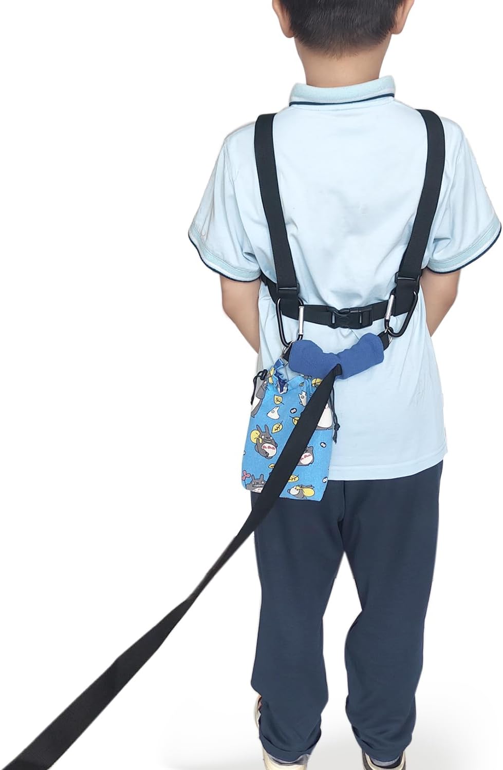 Walking Harness for Older Children with Quick Grab Handle and Adjustable Tether for Autism Special Needs ADHD Safety Teens Harness with Pouch Removable Autism Awareness Puzzle