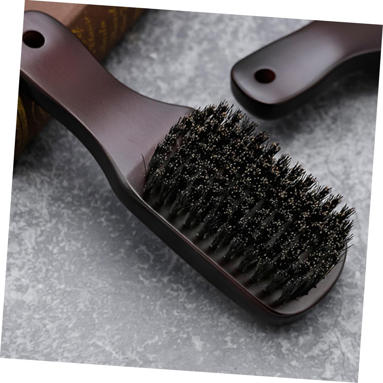 MAGICLULU Vegan Beard Brush Beard Comb Mustache Brush Professional Men's Portable Wooden Handle