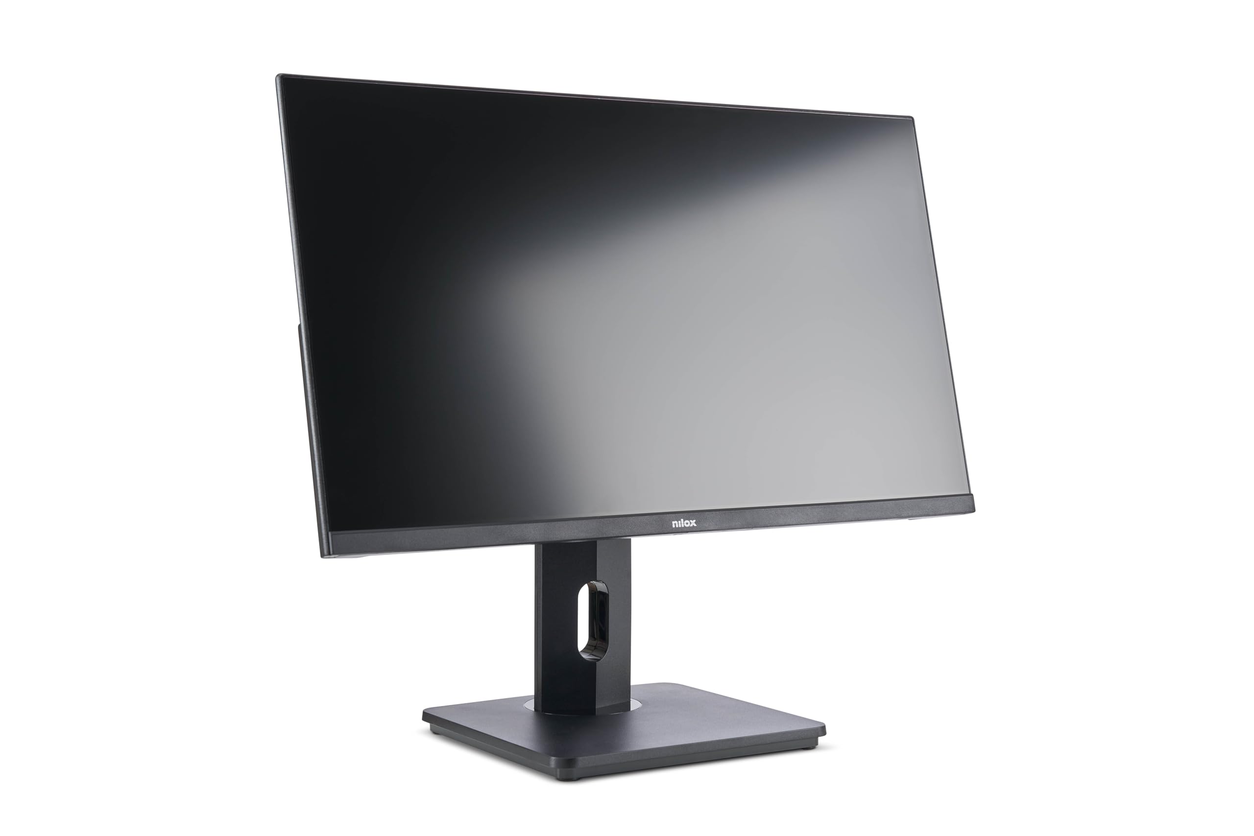 Nilox NXM24REG02 Monitor 24 Pollici FullHD, Frequenza 75Hz, Tempo di Risposta 4ms, Schermo PC con Protezione Luce Blu, Monitor Gaming con Base Regolabile e Girevole, HDMI, DP e VGA