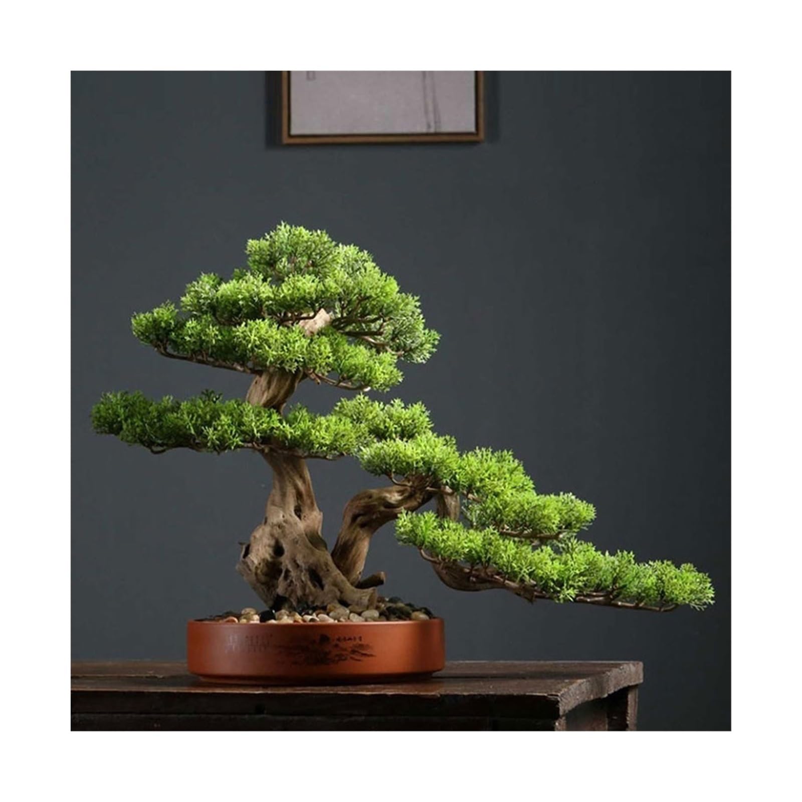 IUokLU Artificial Bonsai High-end Simulation Greenery Bonsai Ornaments Hotel Decorative Tree Entrance Living Room Potted Plants Landscaping
