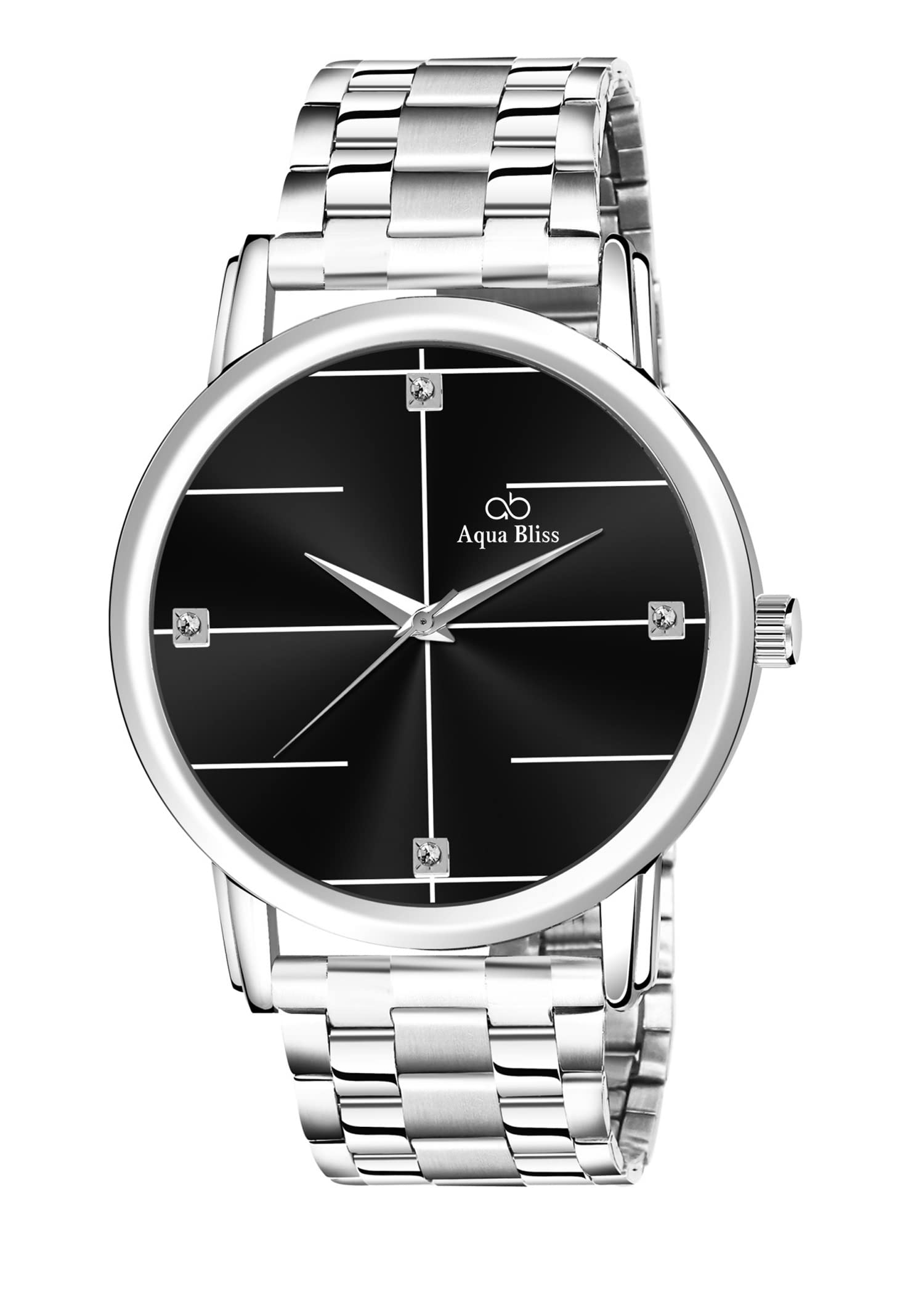 AQUA BLISS -102 Silver Stainless Steel Analog Mens Watch (Black) (B0C152881L) Amazon Price History, Amazon Price Tracker