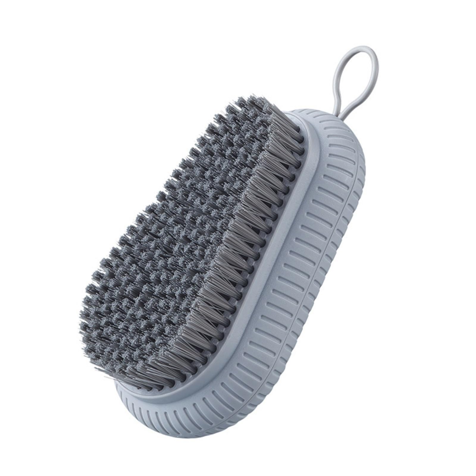 Shoe Brush Simple color plastic soft bristle laundry brush, cleaning and scrubbing shoe, washing, board(Grey)