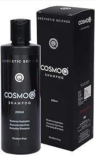 CosmoQ Hydrating Shampoo for Dry &amp; Frizzy Hair | Paraben Free Everyday Shampoo with Hyaluronic Acid, Panthenol &amp; Avocado O...