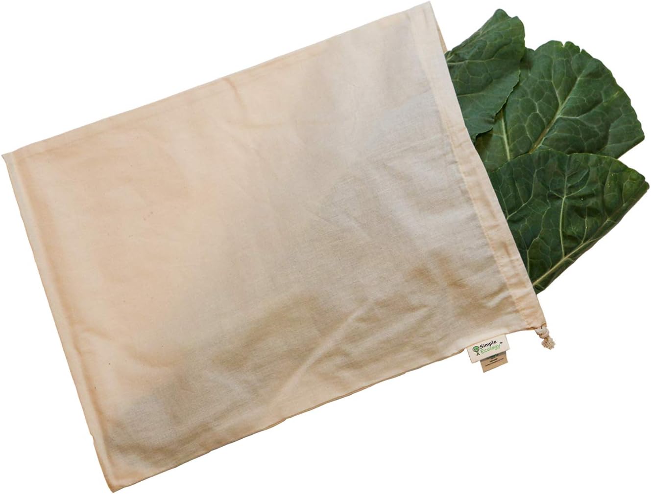 Simple Ecology Reusable Grocery Produce Shopping and Storage Bags, Organic Cotton Muslin, XLarge 3 pack - Image 6