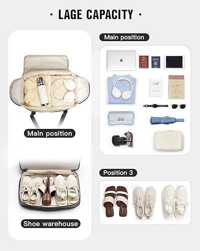 Miniatura 3 de Travel Duffle Bag for Women, Large Weekender Overnight Bags with Trolley Sleeve Personal Item Bag for Airlines Carry On bags Travel Essentials