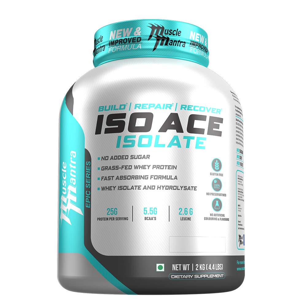 Buy Muscle Mantra Epic Series Grass Fed Isolate Whey Protein 25 gm 5.5 gm BCAA 2.6 gm