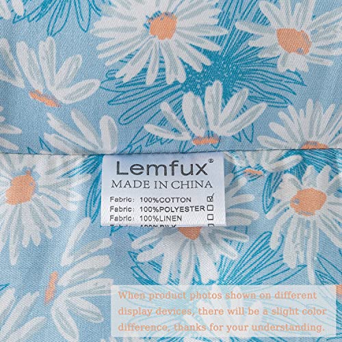 Lemfux Maternity Belly Double Wedge Pillows For Pregnant Women Sleeping, Elegant Small Adjustable Daisy Patterned Pregnancy Pillow For Back Support, 100% Cotton, Ultra Soft, For Side Sleeper #TOP5
