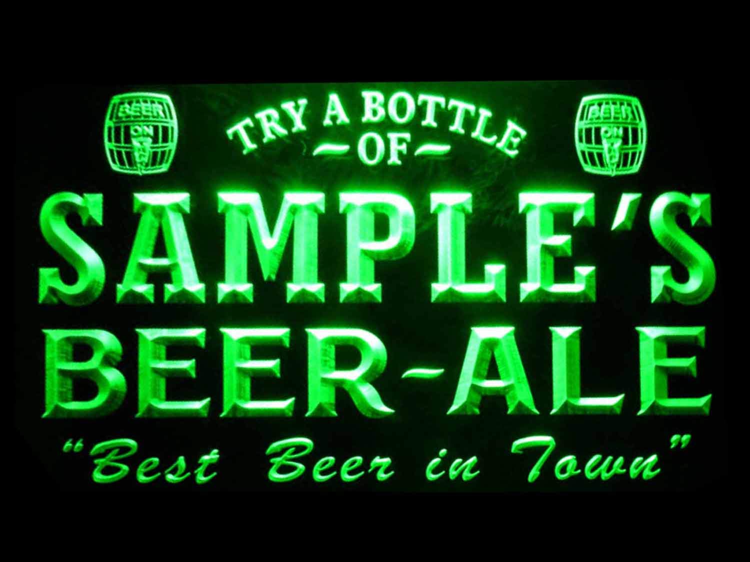 ADVPRO Name Personalized Custom Best Beer Ale Home Bar Pub Neon Sign Green 16x12 inches st4s43-pn-tm-g