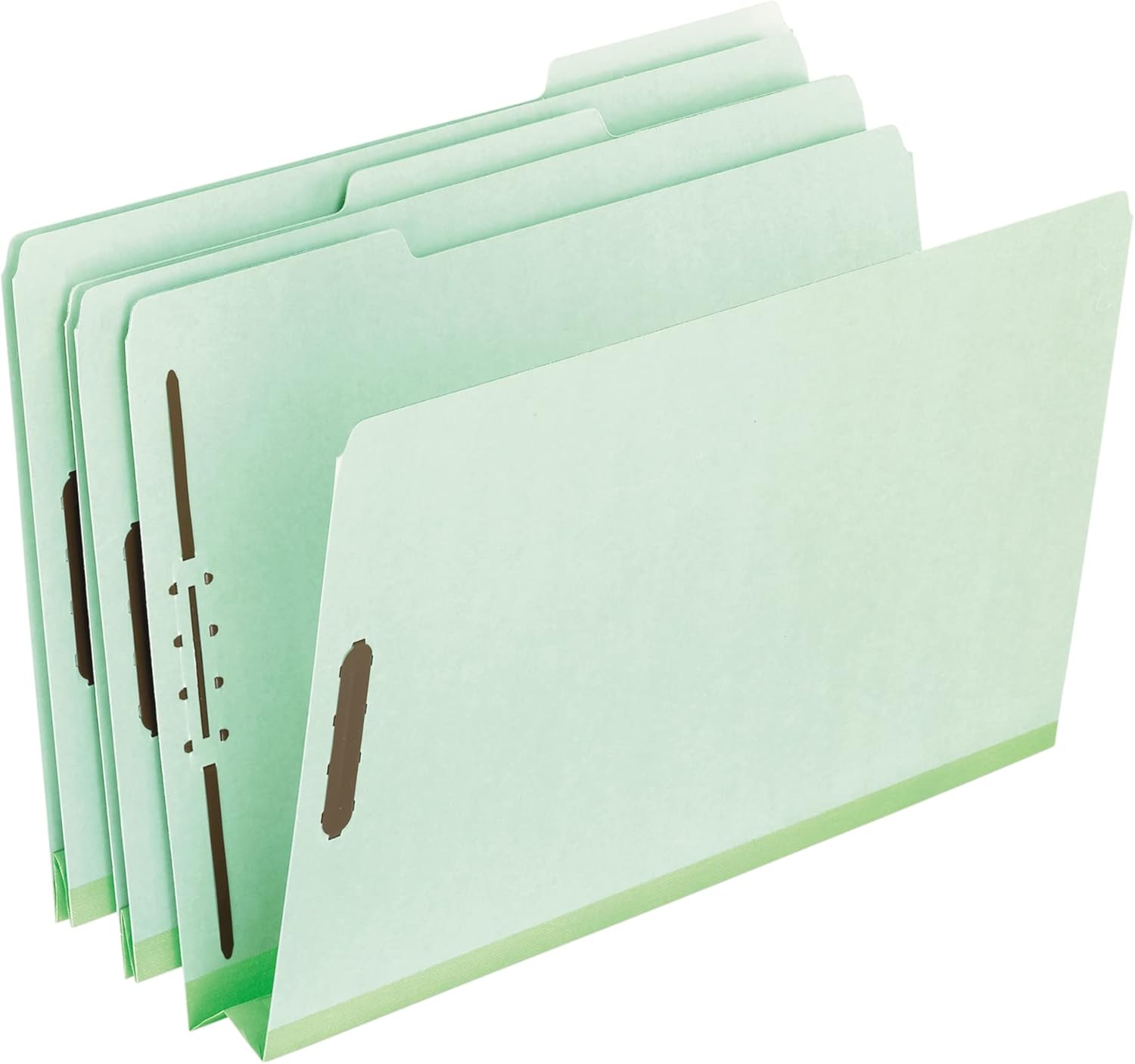 Pendaflex Pressboard Fastener Folders, Letter Size, Light Green, 2" Expansion, 1/3 Cut, 25/BX (17181)