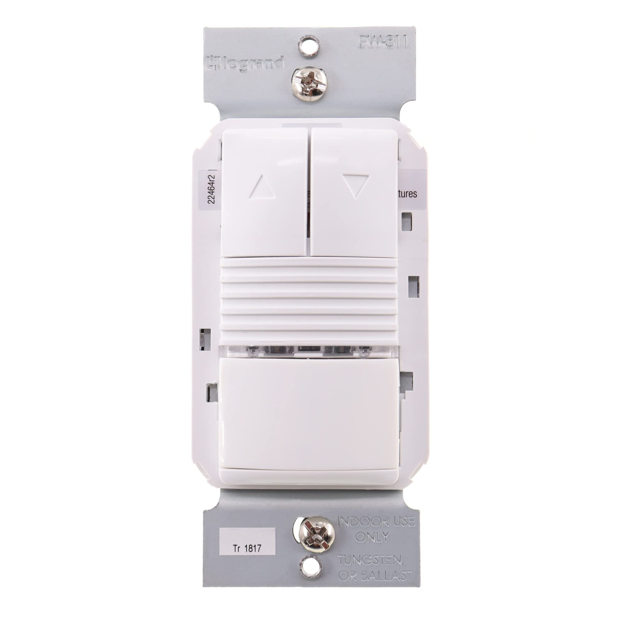 LegrandPW-311-W PIR Wall Switch Occupancy Sensor, 0-10V, 120/277V, White
