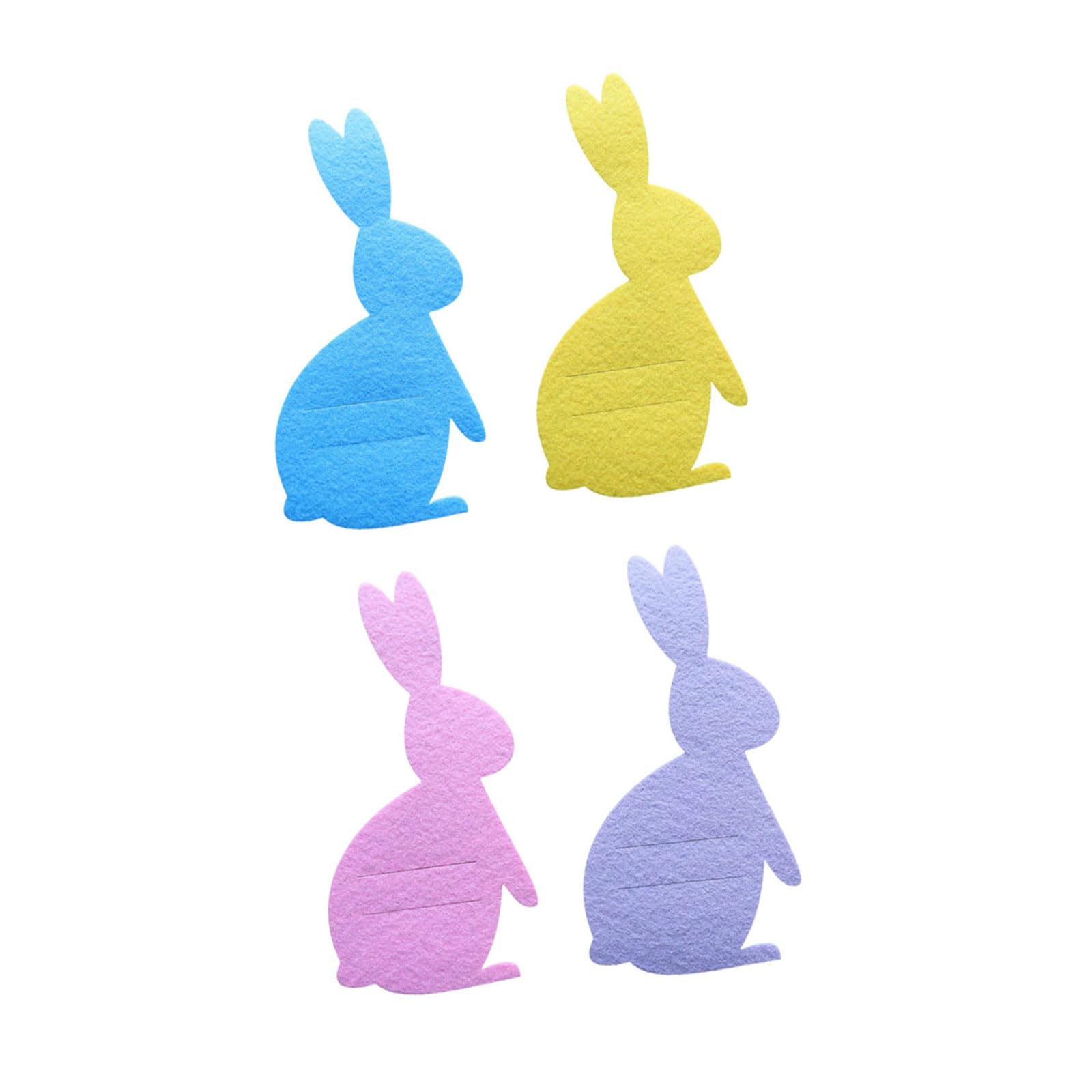 Tsophreniq Of 4 Easters Themed Cutlery Pouches Easters Rabbits Cutlery Holders Cloth Flatware Bags for Holiday Celebrations Festival Utensil Sleeve