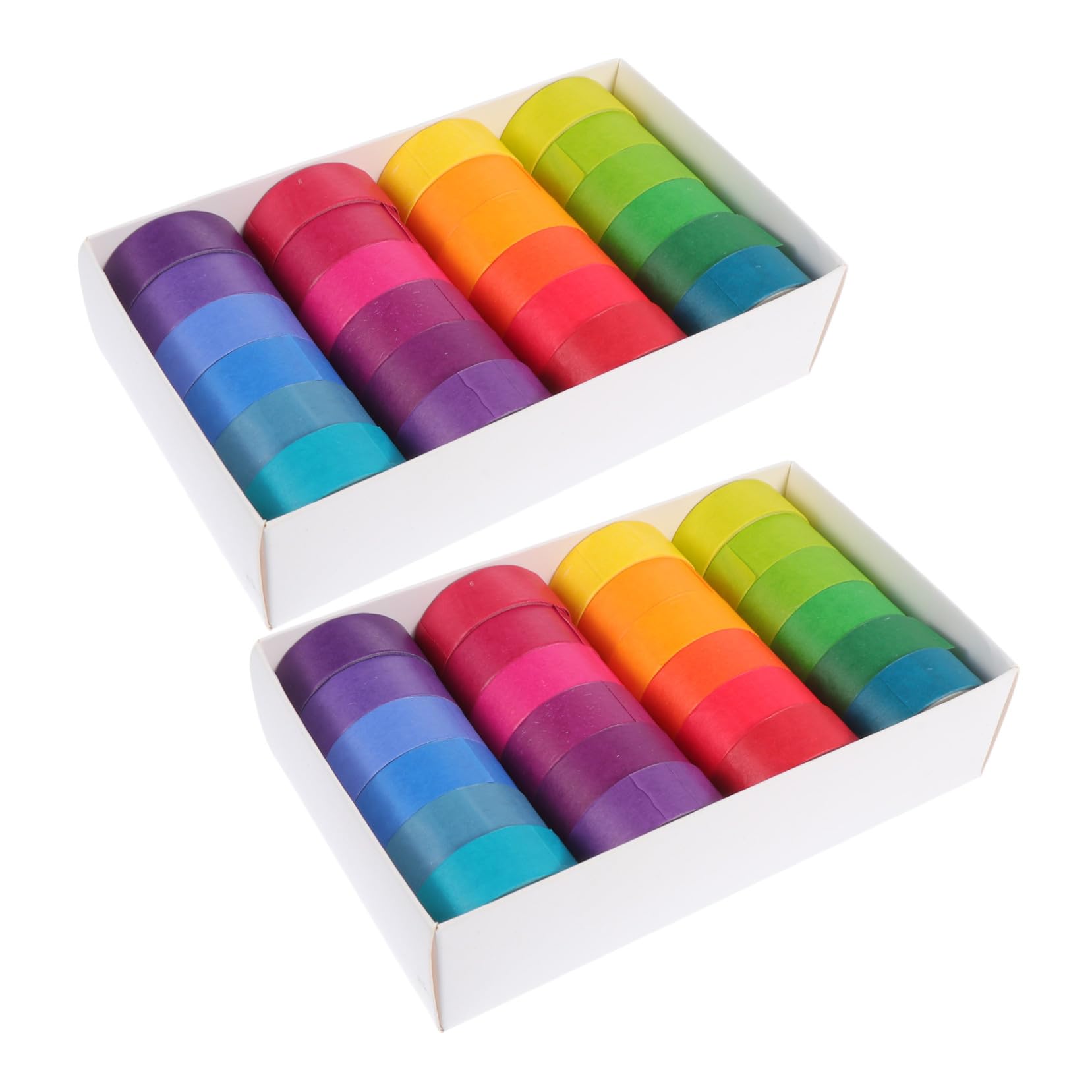 Washi Tape Selbstklebend 48 Rollen Einfarbiges Klebeband aus Papier und Einfach zu Schneiden für Hand Accounts und Dekoratives Basteln