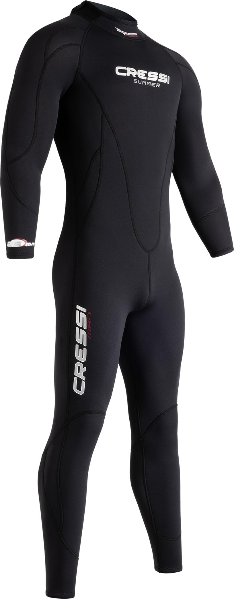 CRESSI dal 1946 - Summer 2.5 mm Man muta uomo intera in neoprene premium high stretch per snorkeling subacquea nuoto surf e acque temperate con collo stagno e Aquastop