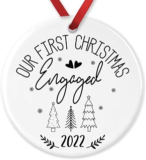 Our First Christmas Engaged Bauble, 1st Xmas Engaged Ornament, Fiancé Gift, Couples Gift Christmas Ornament, Engagement Gift, Holiday Gift