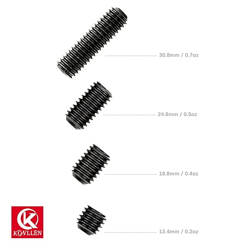 Miniatura 4 de KONLLEN 4 piezas de pernos de billar para taco de billar, accesorios de billar ajustables (0.20.40.50.7 onzas, 1218241.181 in)