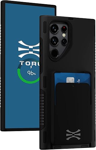 TORU MX PRO - Funda tipo cartera ultra magnética para Galaxy S22 con soporte extraíble para tarjetas de crédito, compatible con Magsafe, funda
