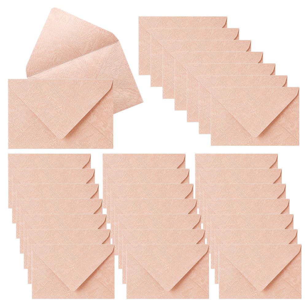 WYAN 30Pcs Mini Envelopes, Pink Classic Flap Envelopes, Small Parts Envelope, for Gift, Greeting Cards, Invitation Cards, Postcards, Coupons, mailing Bills (Card and Glue not Included)