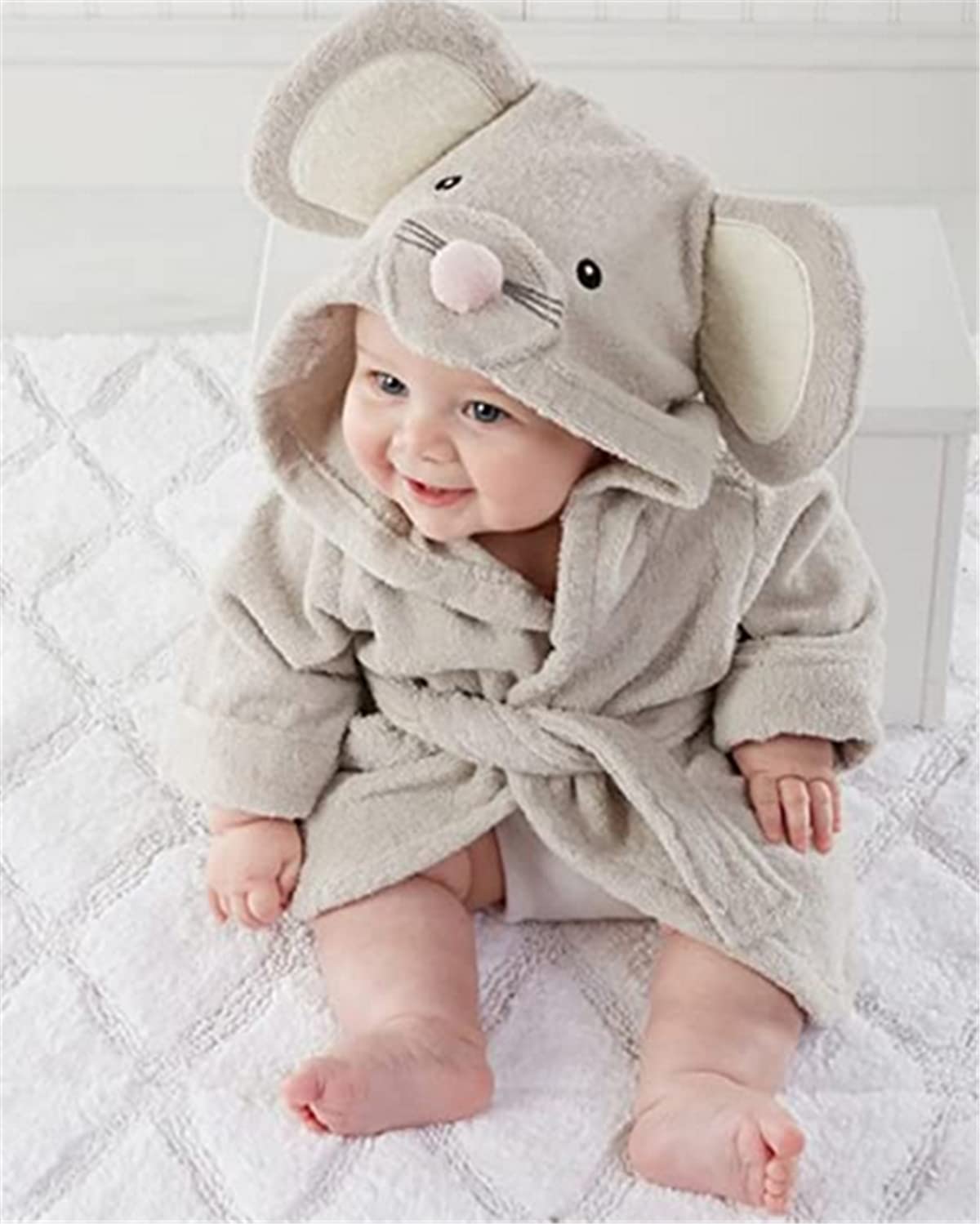 Aibrou Bata Invierno Albornoz Con Capucha Bata De Baño Franela Mujer