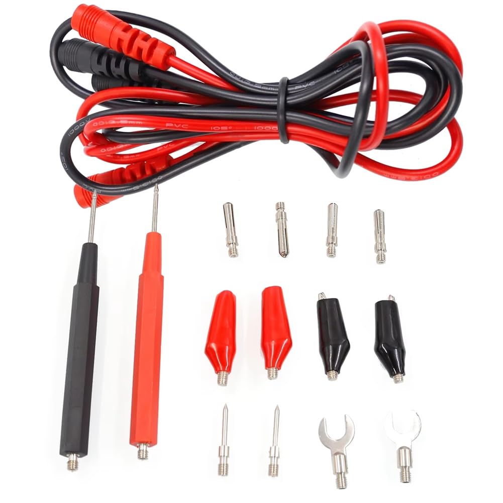 Littimoon Multimeter Test Leads Kit Multi Meter Test Lead Digital Multimeter Alligator Clip