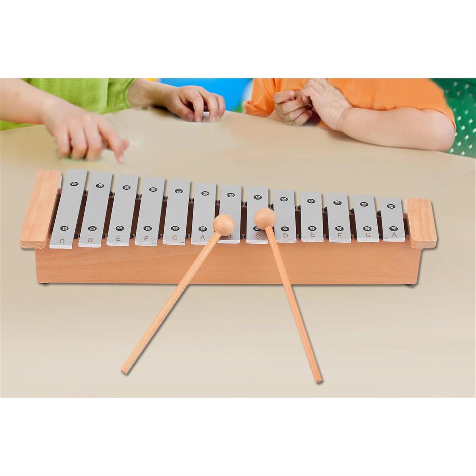 Instrumento Xilófono Xilófono De Piano Portátil De Aluminio Glockenspiel De 13 Notas Con Palos De Madera Instrumento De Percusión