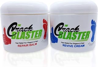 Crack Blaster Repair - Cracked Skin, Heel, Finger Healing Balm and Crack Blaster Revive Dry Skin and Body Cream