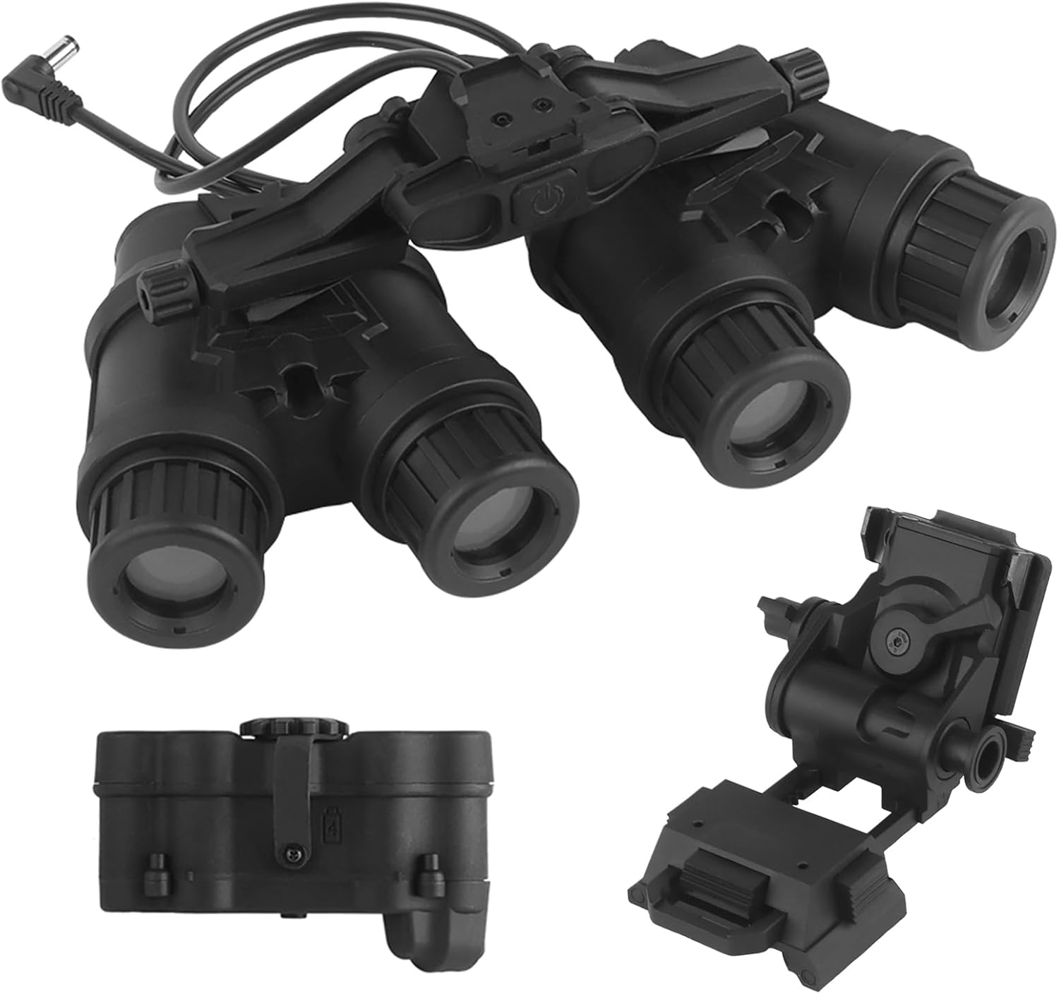 Tactical Night Vision Goggles Model Support Fold Sideways with Adjustable Helmet Mount for PVS15/PVS18/GPNVG18, No Function (Black)