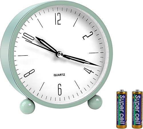 Miniatura 10 de pxy - Reloj despertador retro para personas con sueño profundo con esfera 3D, funciona con baterías (baterías incluidas), 10 cm, reloj de alarma