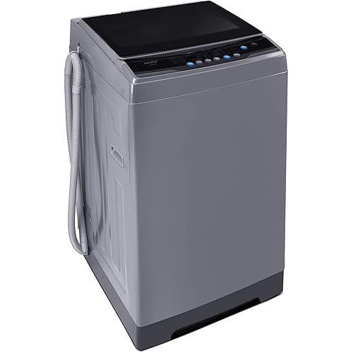 COMFEE’ 1.6 Cu.ft Portable Washing Machine, 11lbs Capacity Fully Automatic Compact Washer with Wheels, 6 Wash Programs Laundry Drain Pump, Ideal for Apartments, RV, Camping, Magnetic Gray