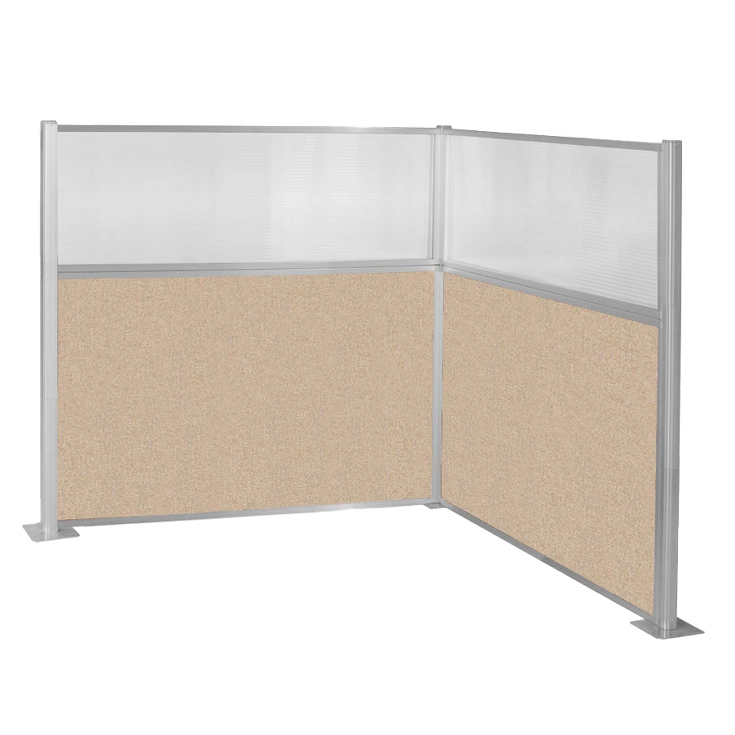 Buy VERSARE Hush Panel Cubicle Kit 6' x 6' “L” Shape W/Fluted Poly