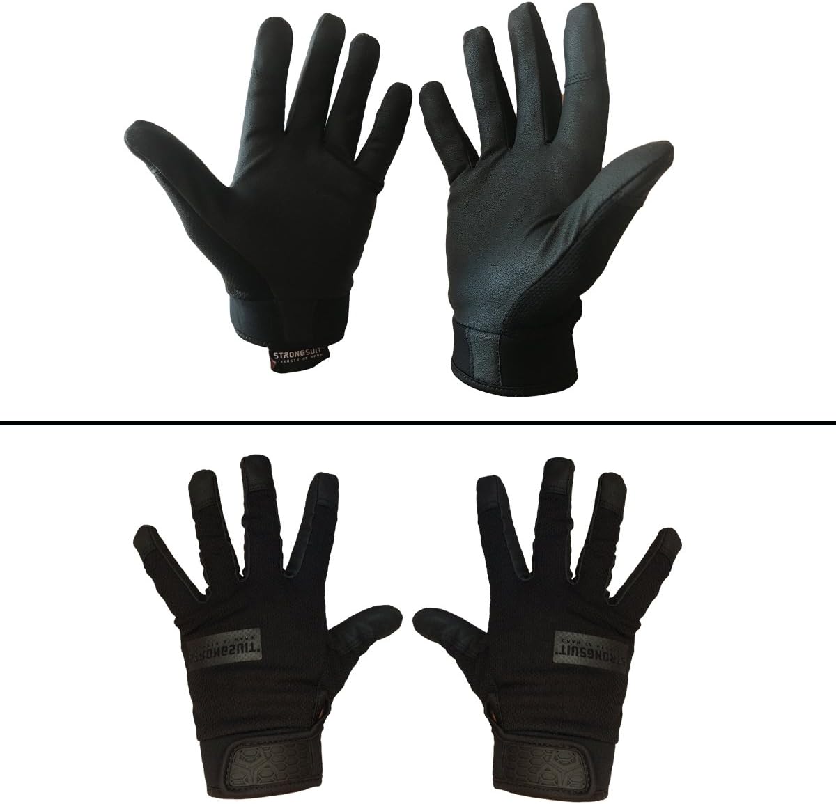 StrongSuit Second Skin Tactical Work Glove (Black, Large)