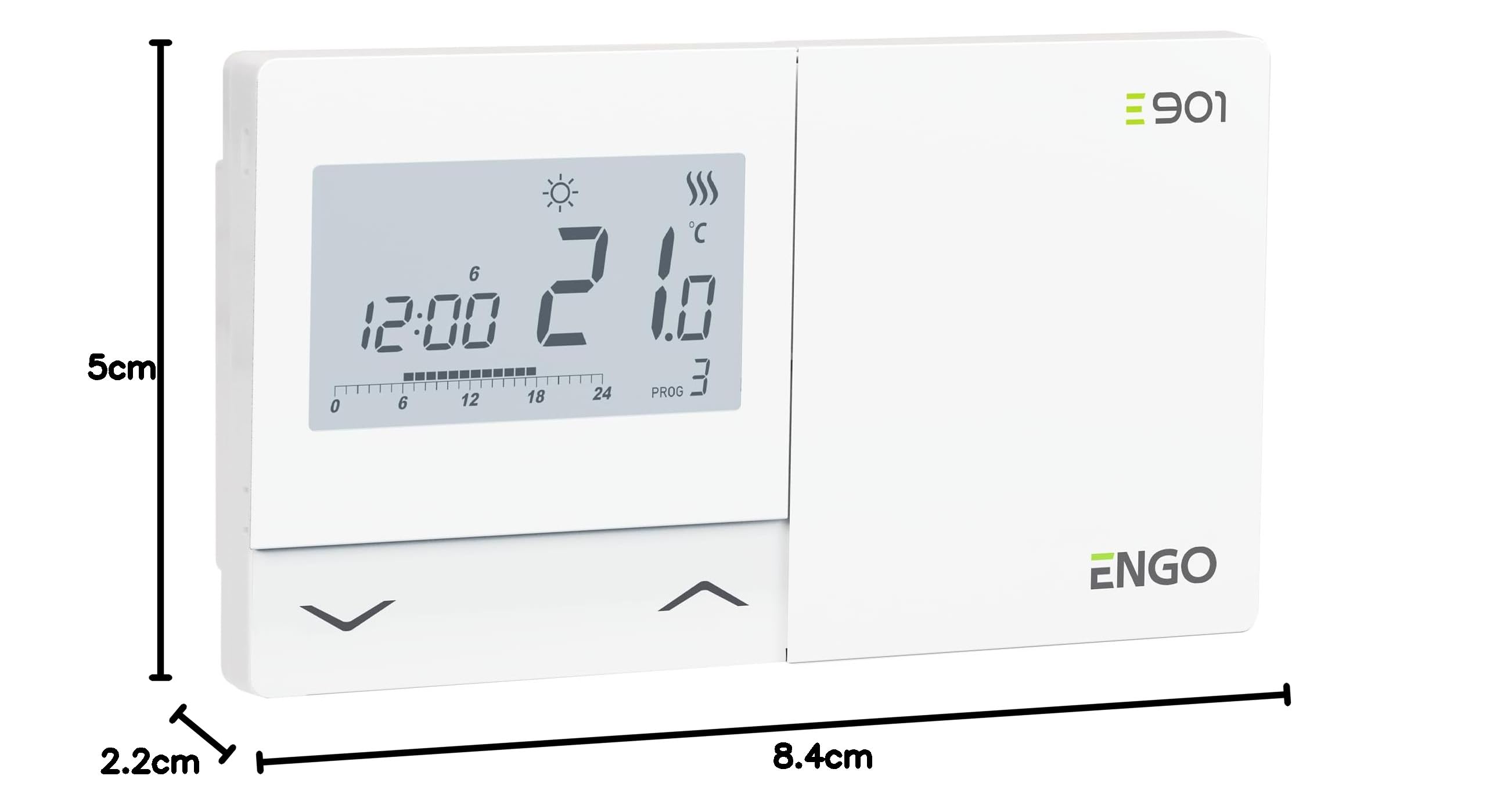ENGO E901 Termostato cablato Riscaldamento Centrale Combi Caldaia Termostato Alimentato a Batteria 2 Filo Riscaldamento Controllo Sostituire Quadrante Termostato Ambiente 5 Anni di Garanzia
