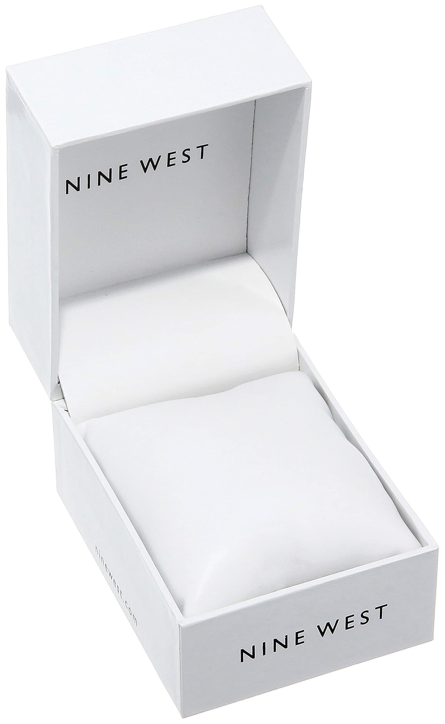 Nine West Damski zegarek z siateczką, czarny/srebrny, pasek