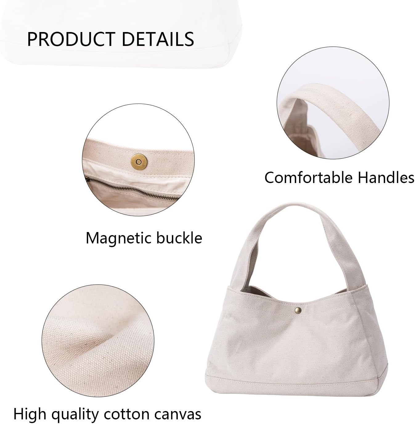 YONBEN® Canvas Bag Women's Single Shoulder Bag New Handbag Bag Simple Commuter Women Bag Cloth Bag