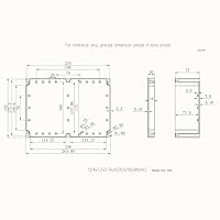 Vista 6 de Caja de conexiones, Caja de proyectos Zulkit IP65 impermeable para exterior cajas de plástico ABS Cajas eléctricas electrónicas negras 10.4 x 7.2 x