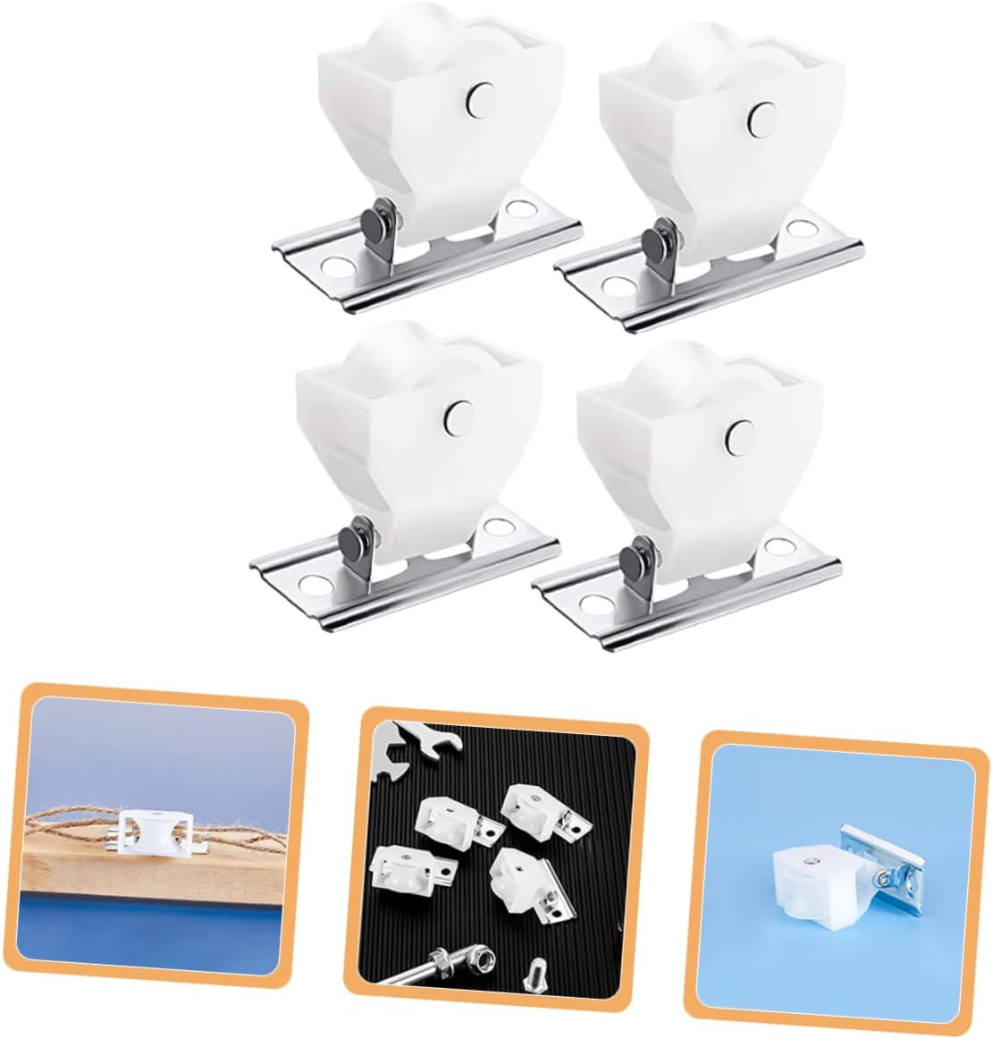 4pcs Roman Shade Cord Pulley Locks for Window Blinds Home Office Easy to Install and Use