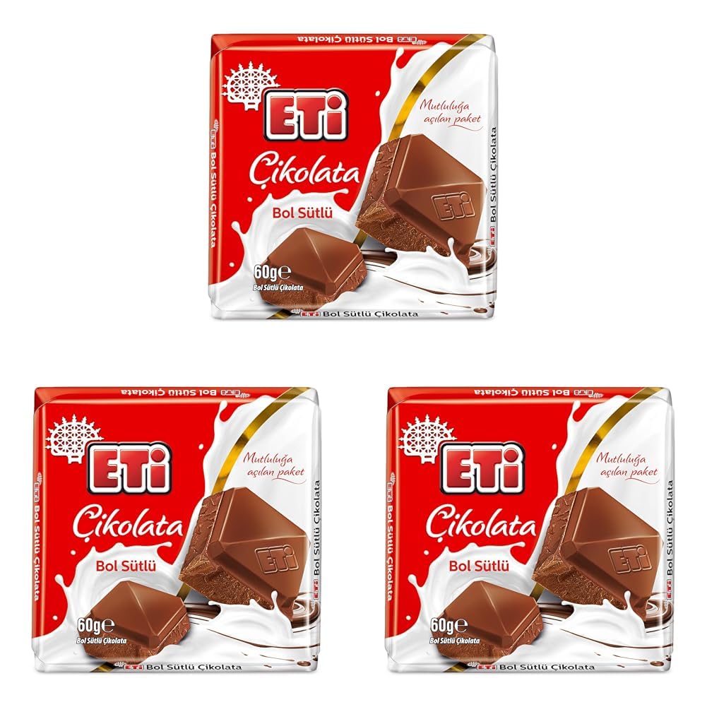 Eti Çikolata Bol Sütlü 60 X 6 Adet (3 paketi)