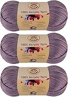 Vista 1 de Yonkey Monkey - Hilo acrílico de lujo, paquete de 3 unidades de 10.51 onzas para tejer ganchillo para manualidades (amatista 72)