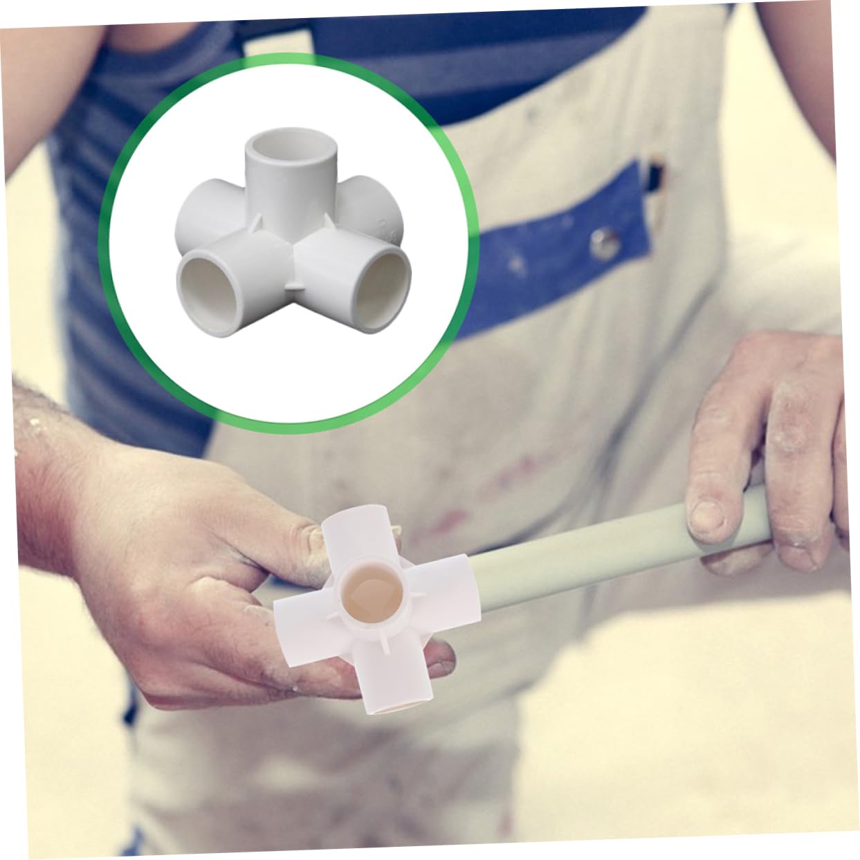 Homoyoyo 12pezzi Raccordi in Pvc Da Connettore Vie Per Mobili Raccordo Centrale Resistente Agli Urti Leggero e Facile Da Installare Per Irrigazione Agricola Sistemi Di Coltivazione e Applic