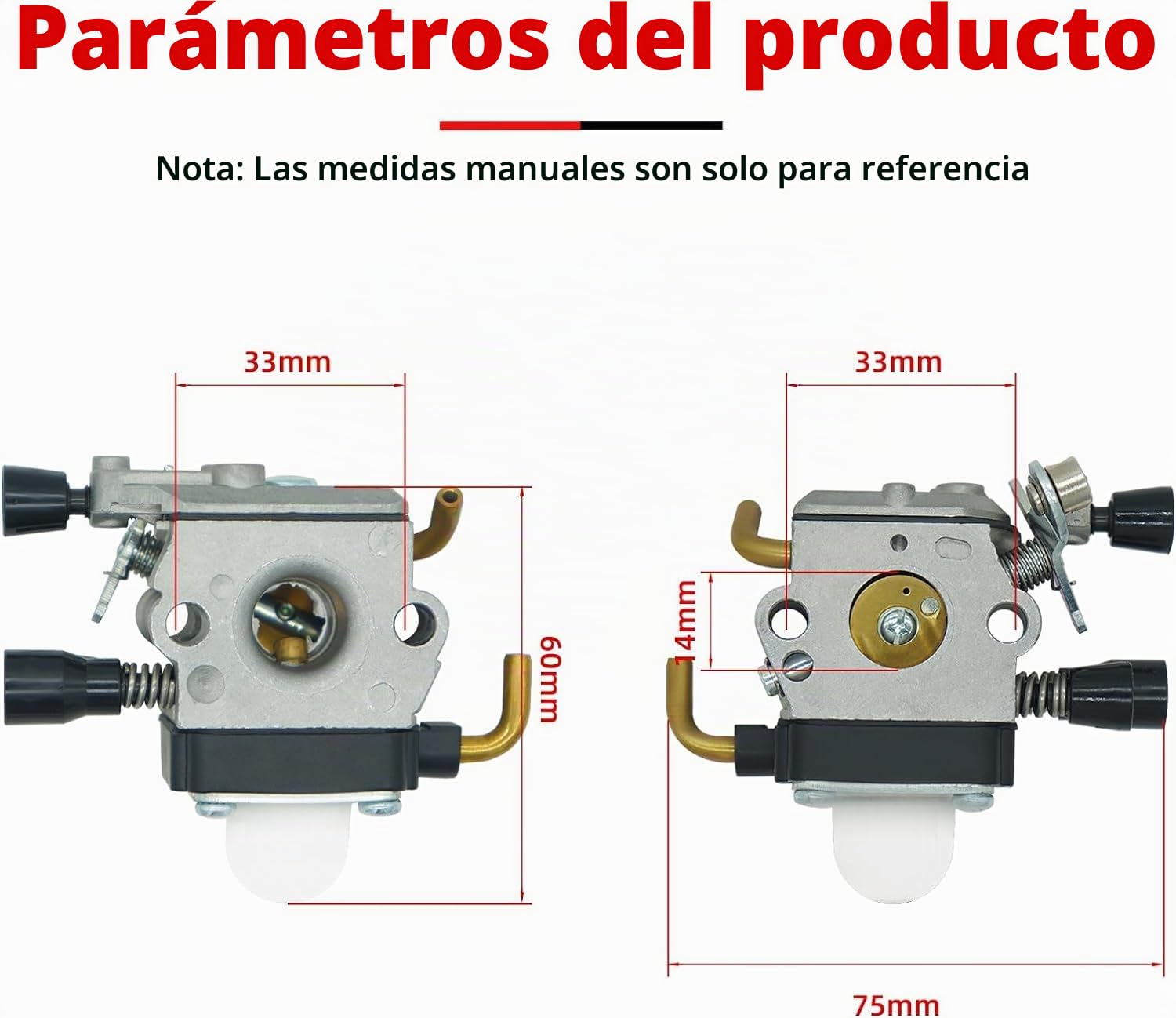 Juego de carburador para cortacésped Stihl FS38, FS45, FS46, FS55, FS74, FS75, FS80, FS85, HL45, HL75, HS70, HS74, KM55, KM55R, carburador con Kit de línea de Combustible, Repuesto de Filtro